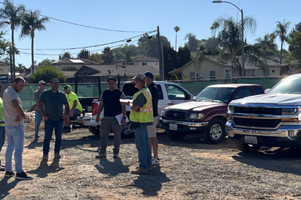 The Foundwell Development Group Team at a new construction site.