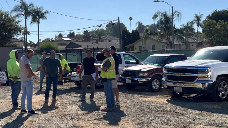 The Foundwell Development Group Team at a new construction site.