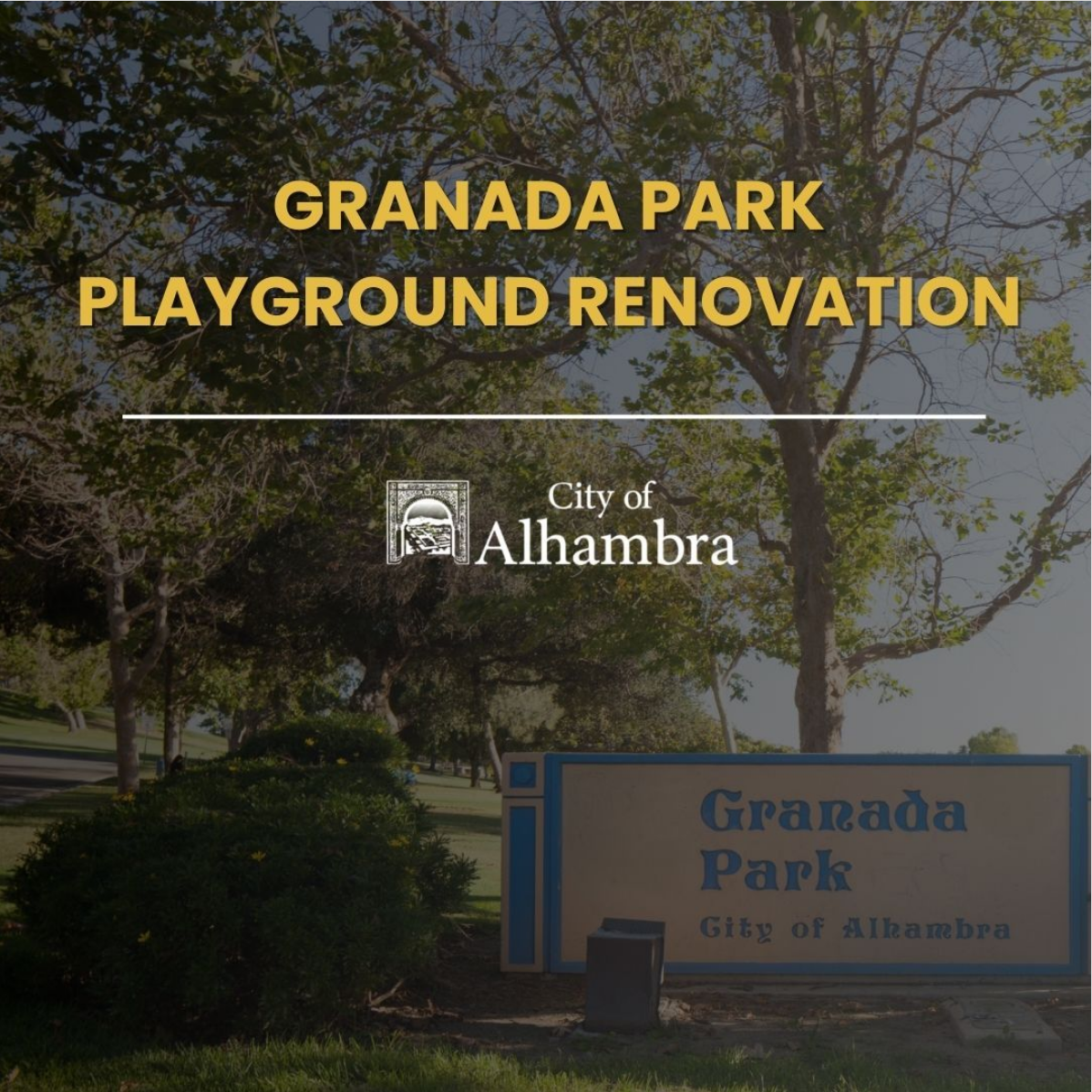 Granada Park Playground Closed for Renovations