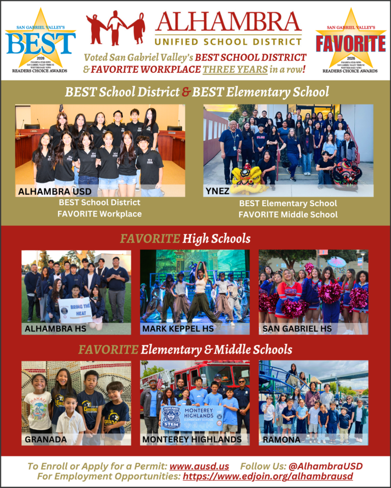 Three-Peat for AUSD: Named SGV’s Best School District Again 