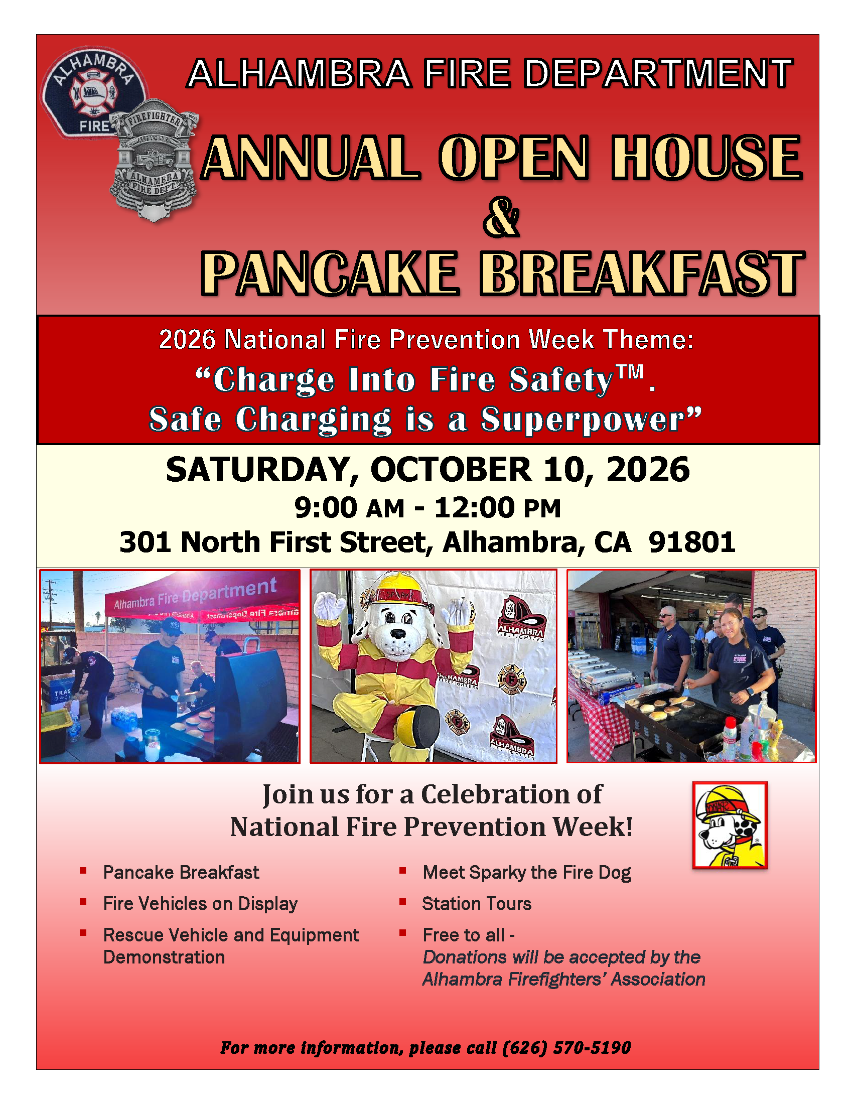 Alhambra Fire Department’s Open House & Pancake Breakfast
